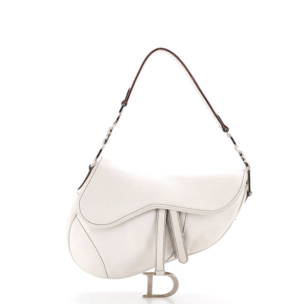 Christian Dior Medium Vintage Saddle Bag Leather